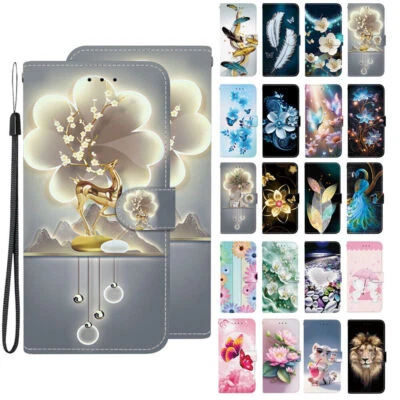 Flower Butterfly Cat Bear Wallet Phone Case For Google Pixel 6 7 8 9 8A 9A 6A 7A - Image 1 of 4