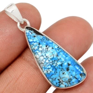 Treated Blue Dendritic Opal 925 Sterling Silver Pendant Jewelry CP68687 - Picture 1 of 1