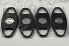 Cigar Cutters - 54 Ring Gauge - Double Blade Stainless Steel  Black Lot of 4