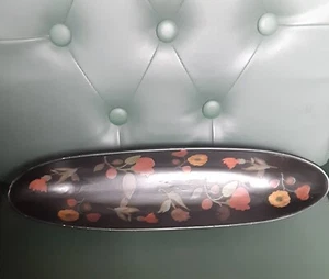 Vintage bemalte Blumen Steingut Herzstück Schale - Bild 1 von 9