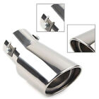 Car Stainless Steel Rear Exhaust Pipe Tail Muffler Tip Round Accessories Curved