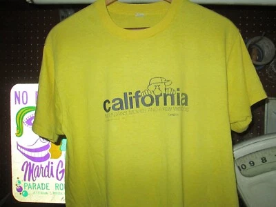 Camiseta California 1981 De Colección Años 80 Pantalla Estrellas Montañas Películas Biros M/L EE. UU. Foto 1 de 4