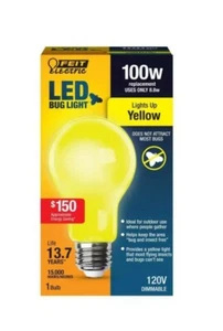 Feit A19 E26 (Medium) LED Bulb Yellow 100 Watt Equivalence 1 pk - Picture 1 of 1