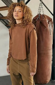 Free People Second Position Hoodie Brown Women's Size XS NEW! RARE! - Picture 1 of 12