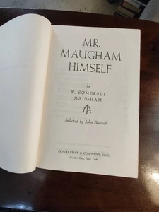Mr. Maugham Himself, 1954 Doubleday, Unmarked Bright Pages, no D/J - Picture 1 of 10