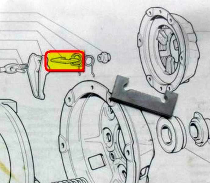 FIAT 1100 D - R - E CLUTCH MECHANISM LEVER PLATE (0120) Foto 1 de 1