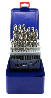 MARKENLOS Spiralbohrer Satz HSS-G 1-13 mm 25 tlg Set Metallbohrer Metall Bohrersatz Bohrer