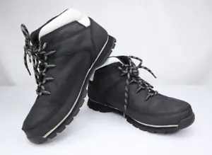 Timberland Euro Sprint Mid Hiker Women's Boots Black w/White Size 8 - Picture 1 of 8