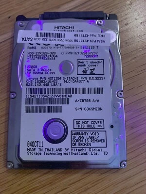 Hitachi HTS723232A7A364 320GB (2.5" 7MM 7200RPM) SATA HDD Hard Disk Drive - Image 1 of 4
