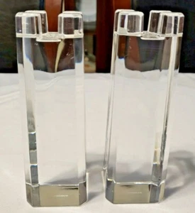 Juego de 2 candelabros de cristal Lenox Avalon ovaciones de 5 1/2" candelabros - Imagen 1 de 9