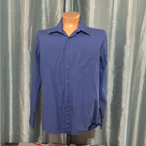 SAINT LAURENT (YSL) Abito blu o camicia casual vintage YSL "YSL for Men" taglia 15 scollo 1 2 o media