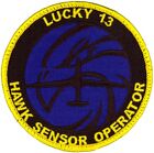 USAF 13th RECONNAISSANCE SQUADRON RQ-4 HAWK SENSOR OPERATOR PATCH