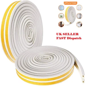 5M/10M Gummidichtung Wetterleiste Schaum Klebeband Tür Fenster Zug Ausschluss - Bild 1 von 9
