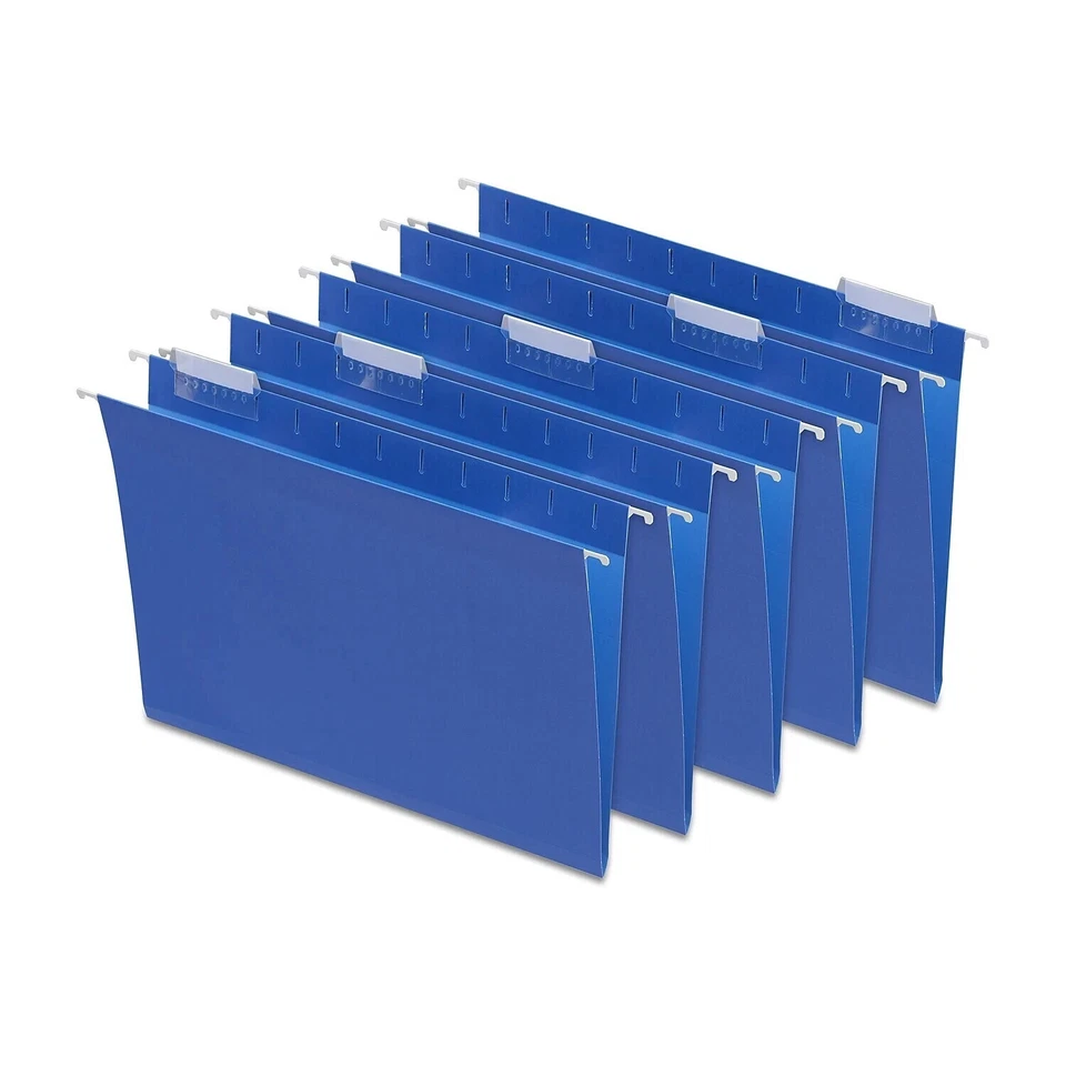 Carpetas de archivos colgantes grapas 5 pestañas tamaño letra azul 25/caja (163501) TR163501 Foto 1 de 4