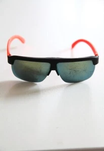 Vintage Black Half Rimless Frame, Iridescent Lenses - Picture 1 of 4