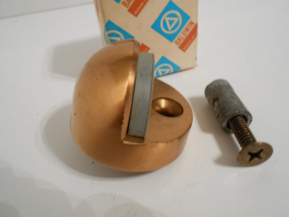 Brass Half Dome Door Stop 1 3/8" tall Baldwin NEW - Image 1 of 3