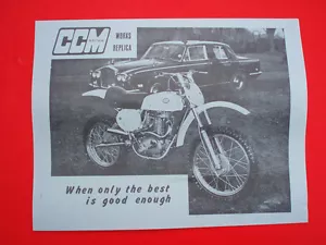 CCM • NOS OEM Clews 1976 US Sales Literature Brochure 500 580 600 MX BSA B50 - Picture 1 of 2