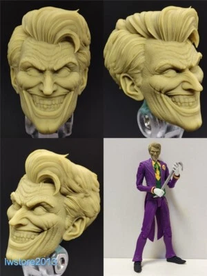 Cabeza de Joker de Caballero Oscuro 1:12 esculpida tallada para figura de acción McF masculina de 6" juguete corporal Foto 1 de 4