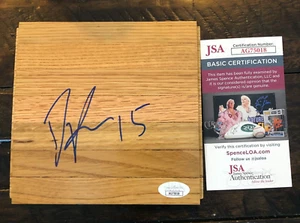 Derrick Favors Signed Utah Jazz/Georgia Tech Signed 6x6 Floor Board W/ JSA COA - Picture 1 of 1