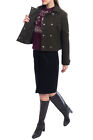 JOLIE By EDWARD SPIERS Flannel Short Coat Size IT 44 / M Wool Blend Collared