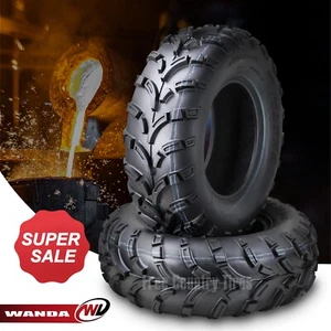 Set 2 WANDA ATV UTV tires 25x8-12 25x8x12 6PR LT MUD - Picture 1 of 7