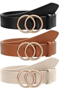 SANSTHS 3 Pack Women Suit waistline 29"-35", A-3 Pack(black+brown+beige) - Picture 1 of 7