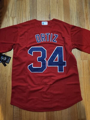 NWT adult customized red sox @34 david ortiz size s-3xl red new stitched - Image 1 of 2
