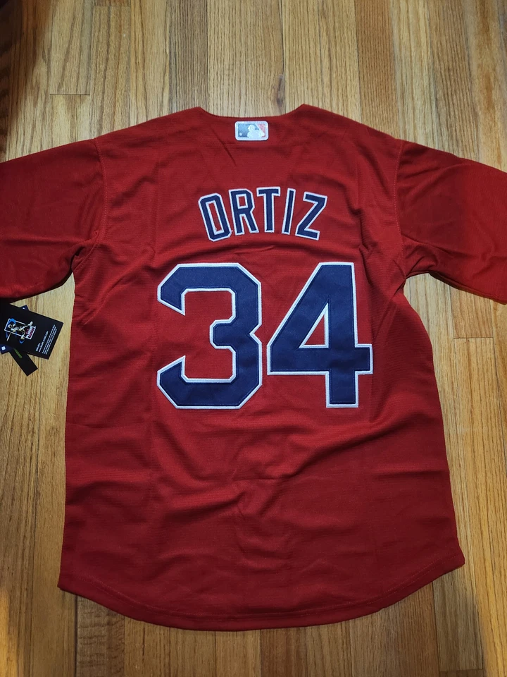 NWT adult customized red sox @34 david ortiz size s-3xl red new stitched - Image 1 of 2