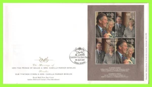 G.B. 2005 Royal Wedding M/S on Royal Mail u/a First Day Cover, Windsor Congratu - Imagen 1 de 1