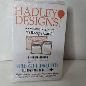 Pack of 50 Hadley Vintage Recipe Cards Bridal Recipe Cards Printer Recipe Cards - Picture 1 of 2