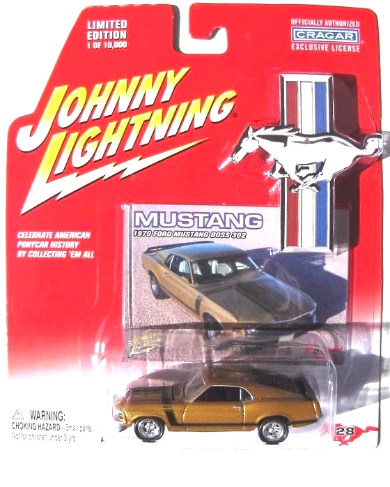 Ford Mustang Boss 302 #28 1970 Johnny Lightning R5 Mustang 1/10.000 Foto 1 de 1