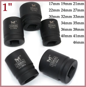 1" Hex Socket Short Reach Socket Drive Ratchet Socket Shallow Impact Sockets - Picture 1 of 25