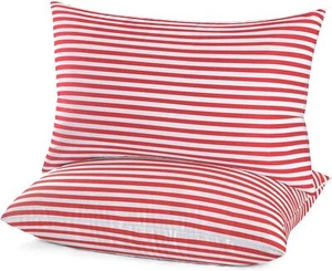 Soft Down Alternative Microfiber Filled Pillows,20x30in2 Pack Queen Size Red - Picture 1 of 6