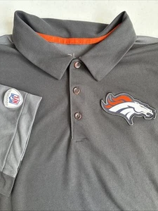 Nike NFL Herren L grau Denver Broncos bestickt Patch Training Dri-Fit Polo - Bild 1 von 17