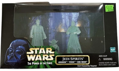 Star Wars Power of the Force Jedi Spirits Action Figure Set (1999 Hasbro) Sealed - Image 1 of 4
