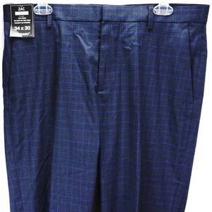 NEU MURANO ZAC HOSE BLAU KARIERT FLACHE VORDERSEITE LOCKERE PASSFORM TAILLE HERREN 34 X 30 - Bild 1 von 8