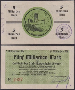 NOTGELD Heppenheim (Bergstraße) – 5 Milliarden Mark 18.10.1923 [63001 - Bild 1 von 1