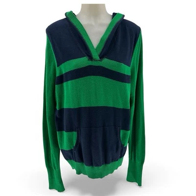 Tommy Hilfiger Mujer Pullover Suéter Sudadera con Capucha Talla XL 100% Algodón Verde Azul Foto 1 de 4