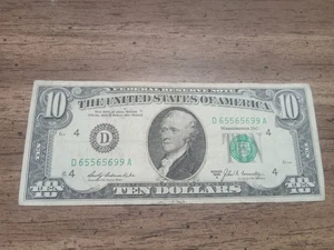 1969A $10 Trinary Note D 65565699 A - Picture 1 of 3