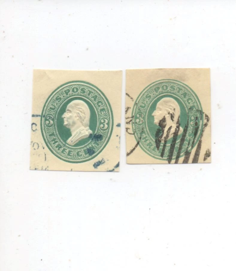 United States used cut square U164 x2 - Image 1 of 1