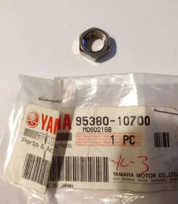 Yamaha XS650, TX650, XS1, XS2 Nut NOS 95380-10700 (L-7213) - Image 1 of 4