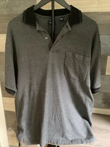 HERREN IZOD POLOSHIRT GRAU & SCHWARZ GRÖSSE MED 100 % BAUMWOLLE GEBRAUCHT - Bild 1 von 10