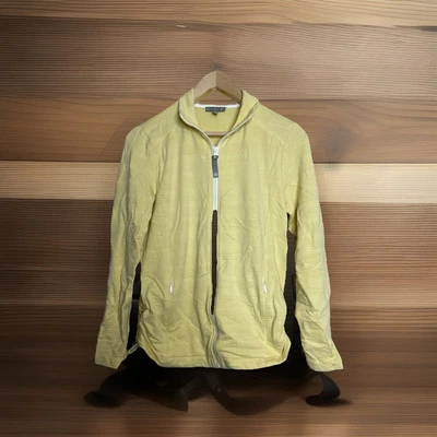 Chaqueta T By Talbots Protección Solar UPF 50 Mujer Cremallera Completa Tejida Amarilla S Pequeña Foto 1 de 4