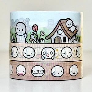 TCMC The Coffee Monsterz Co 2023 July Sub Cottage Core Secluded Town Washi Tape - Picture 1 of 4