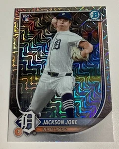2025 Bowman Mega Box JACKSON JOBE Cromo Mojo Rifrattore Rookie Card RC Tigers - Foto 1 di 2