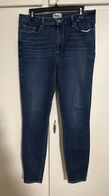 Pantalones de mezclilla Hoxton ultra ajustados talla regular 32 tiro medio azules de Paige nuevos sin etiquetas Foto 1 de 4