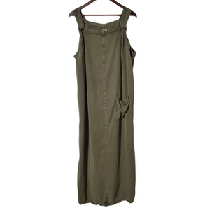 Vintage Clio Overall Pullover Kleid Größe 1X Lagenlook grün erdig lang Damen - Bild 1 von 9