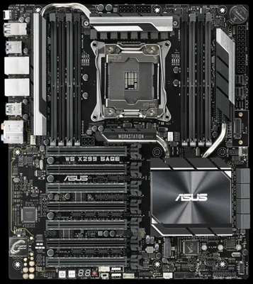 ASUS WS X299 SAGE + i9-10980XE Intel 18 Core 4.8GHz CPU Motherboard Combo DDR4 - Image 1 of 2