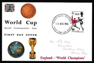 ENGLAND WORLD CUP CHAMPIONS 1966 KENNER FDC MIT EINEM HASTINGS FDI STEMPEL. - Bild 1 von 1