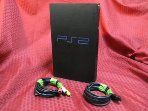 Black Playstation 2 PS2 SCPH-50001 PS2  w/AV & Power Cord , NO HHD or controller - Picture 1 of 9